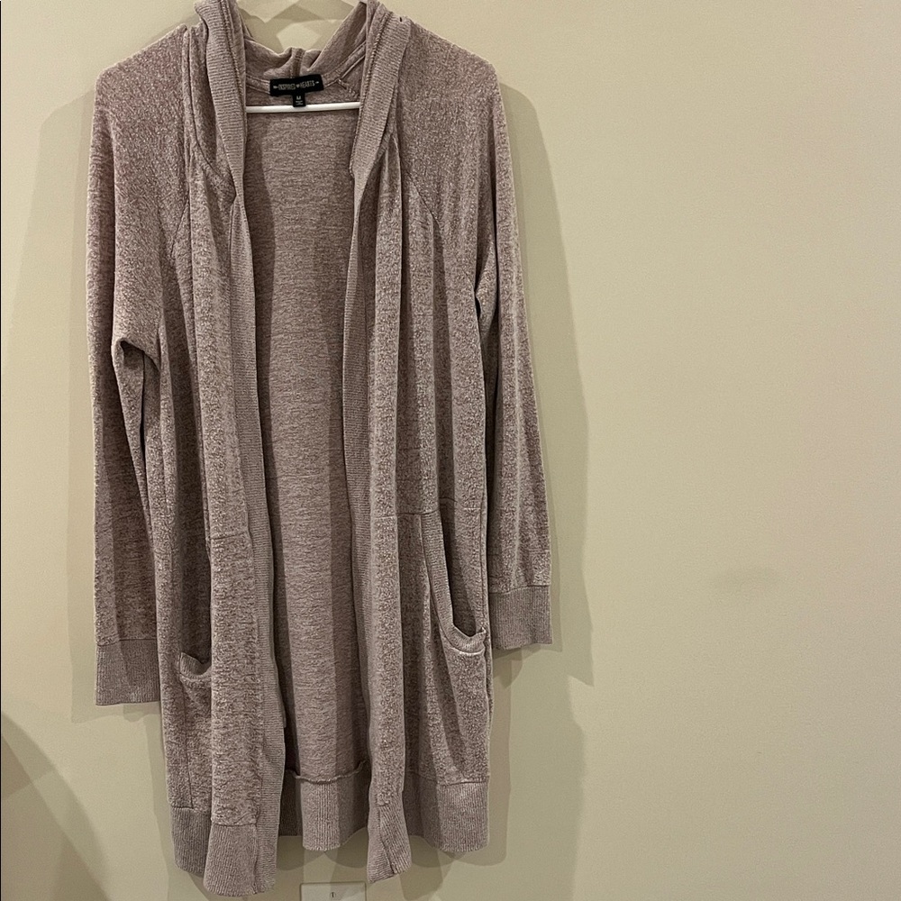 Barefoot Dreams Women's Hooded Cardigan - Taupe
